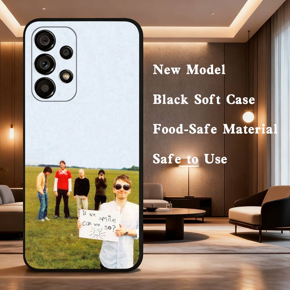 

Bnad R-Radiohead Case For Samsung Galaxy A73,52,71,22,Note,31,8,9,53,32,72,41,J7,Soft Black Silicone Cover SamsungNote10Pro