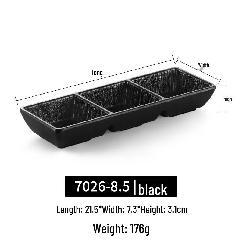 Japanese Style Melamine Multi-Compartment Dipping Dish