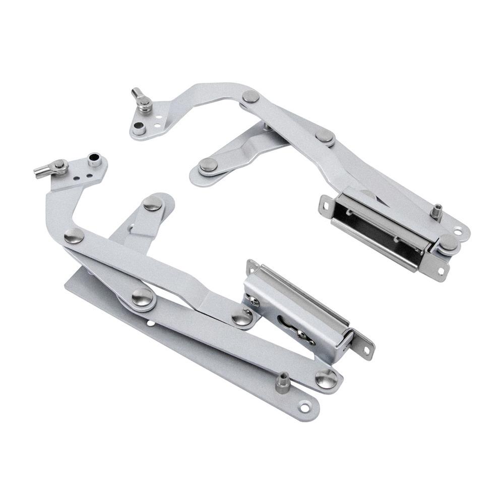 Vertical Swing Lift Up Folding Lift Up Top Mechanism Hinges Pneumatic Arm Hinge with Pneumatic Lever & Adjustable Connection Bar