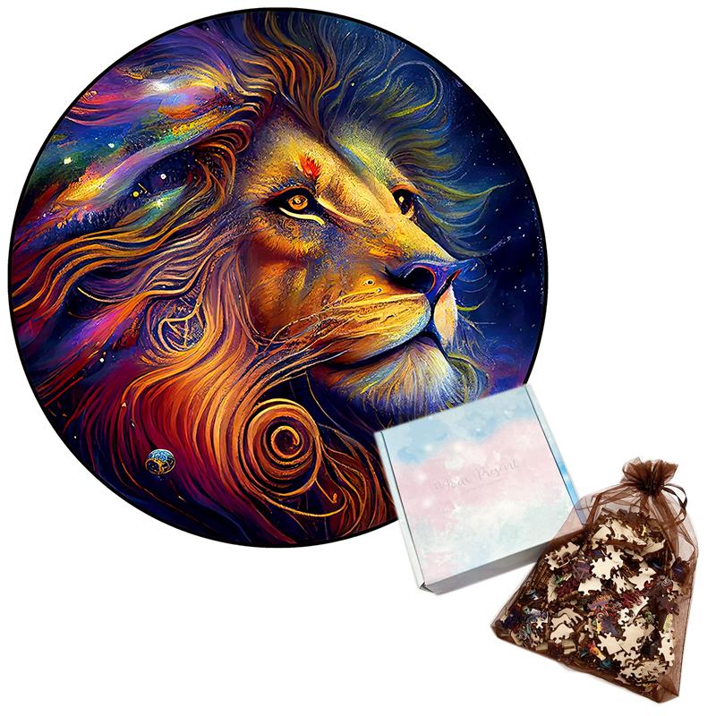 Lion Wooden Puzzle For Adults Animal Wooden Puzzles 3d Wooden Toys For Kids Jigsaw Concentration Education Toy Gifts
