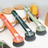 Creative Automatic Liquid Dishwashing Brush Non-Slip Cookware Cleaner Brush  Sink Cleaning