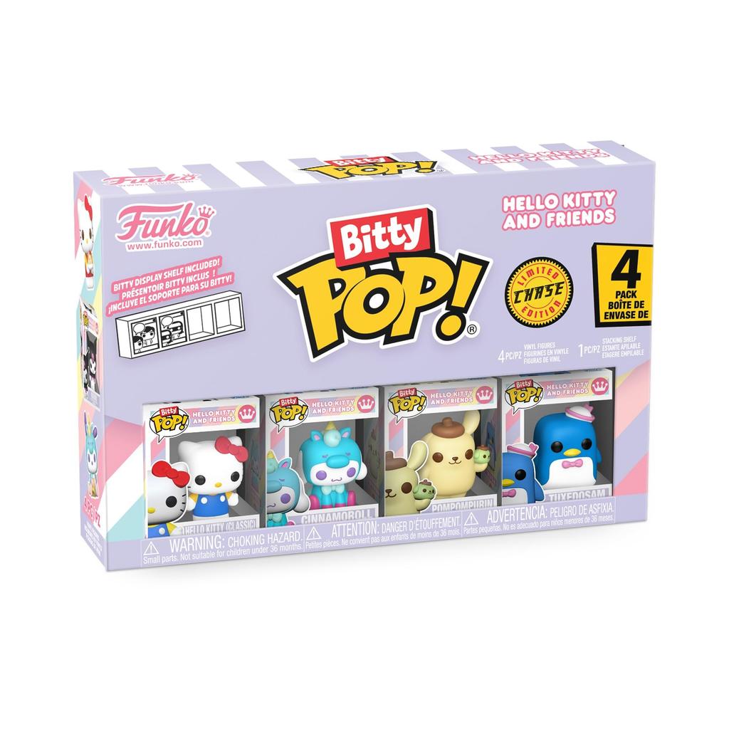 Funko Hello Kitty and Surprise Mystery Minifigures Hello Kitty Collection Includes Stackable Display Shelf Pop! Bitty Sanrio (Classic), Cinnamoroll,