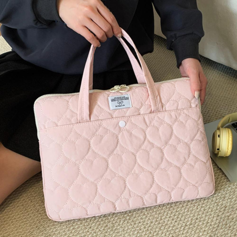 Laptop Case Handle Style Laptop Sleeve Portable Simple Computer Handbag Sweet Lightweight Laptop Bags Women/girl