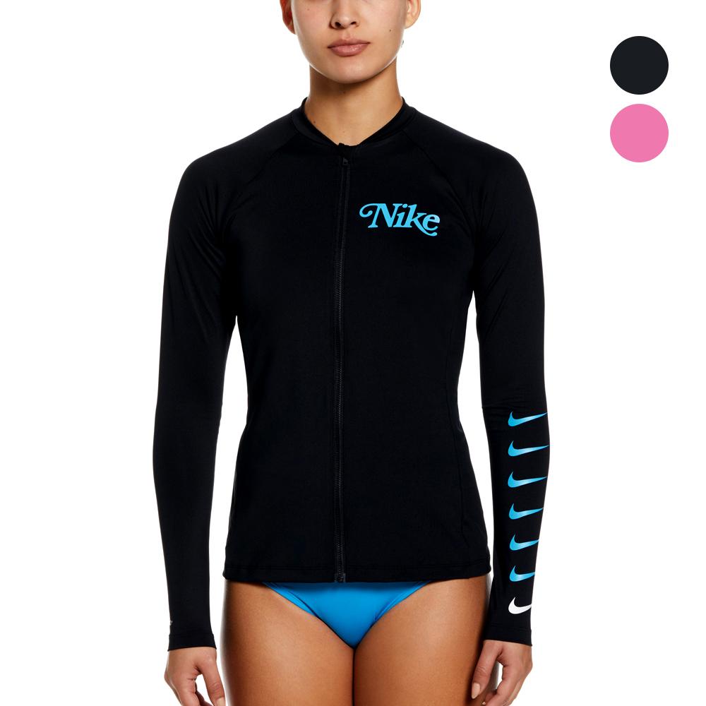 NIKE SWIM Women'S Rash Guard Legacy Full Zip Long Sleeve Hydro Guard Nessd356 Choose 1 Of 2