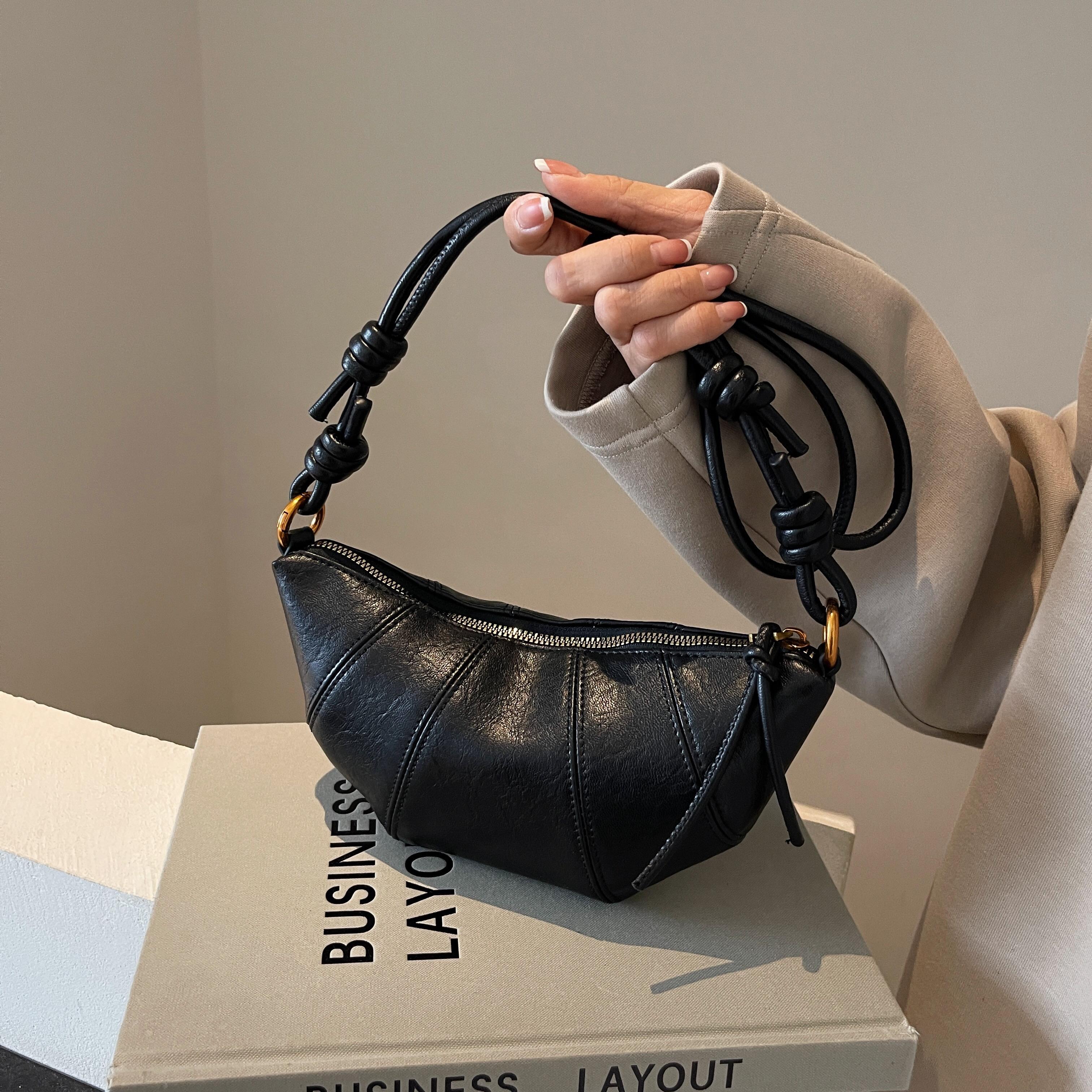 

Летняя нежная текстура маленькая сумка женская новая популярная серебряная лоскутная сумка-мессенджер с круассаном