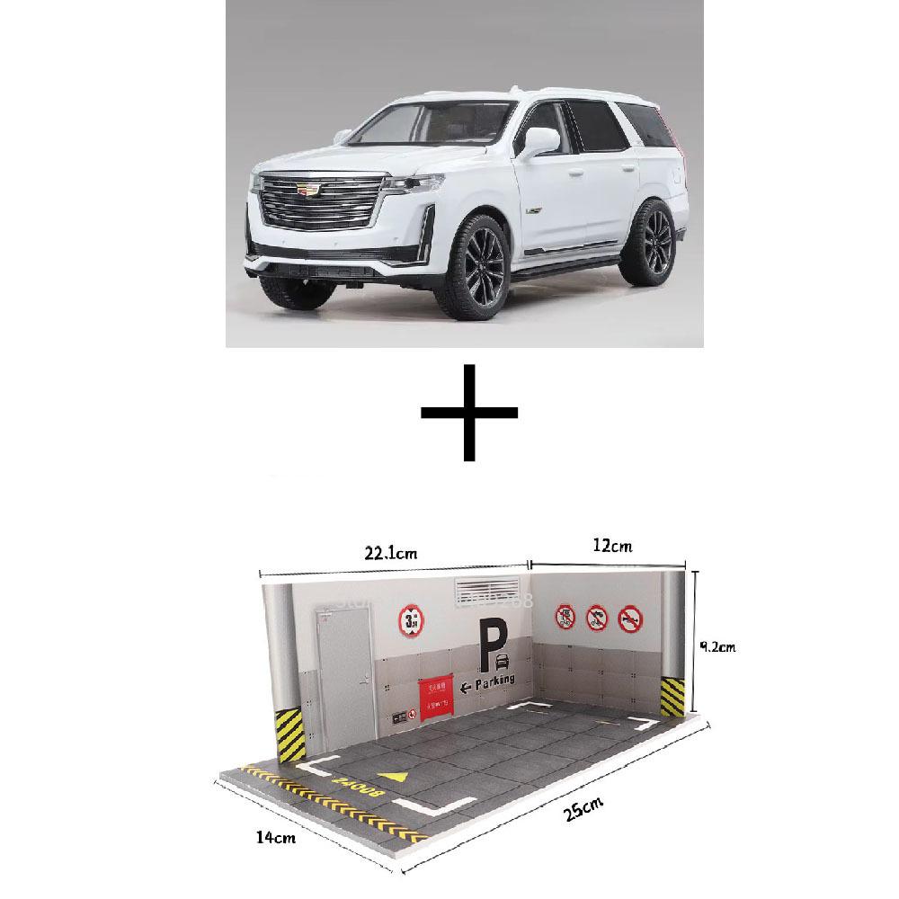 1:24 Scale Escalade Car Model Toy Shock Absorption Doors Opened Alloy Diecast Vehicle Models Collection Gifts for Children