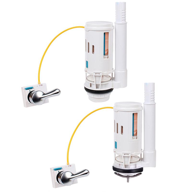 Split Toilet Drain Valve Toilet Cistern Flush Valve Overflow Lever Operated 1/2 Piece Bathroom WC Water Tank Fittings
