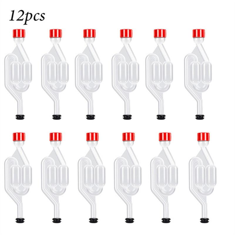 Priehľadné vzduchové uzávery S-tvaru, Bublinkové vzduchové uzávery pre domovaričov, Zátky na demižóny a Tesniaci ventil fermentora s priechodkami potravinárskej kvality