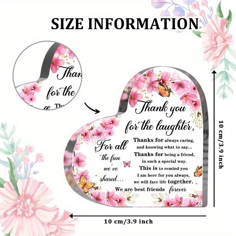 Thank You Gifts for Women Best Friends Forever Plaque for Her Birthday PresentsFestival Statue Decorations