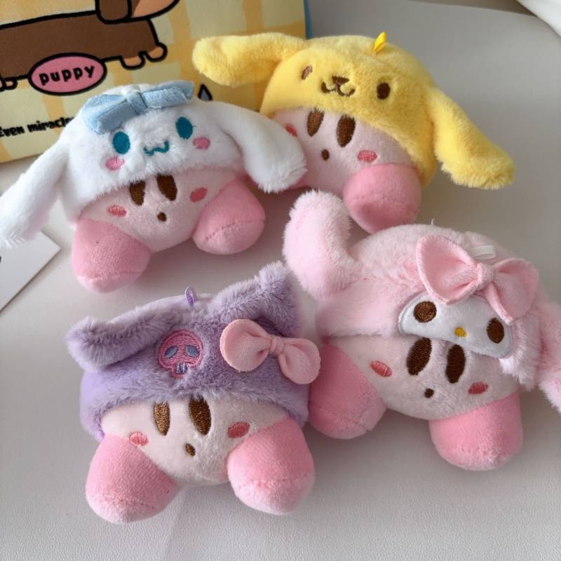 Kirby Plush Keychain With Crystal Soft Material For Kids And Collectors