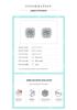 S925 Sterling Silver Square Earrings with 1 Carat Moissanite for Women - Classic Silver Ear Ornaments.
