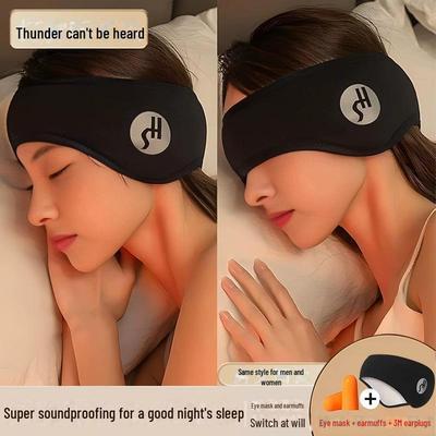 Orejeras universales con aislamiento de ruido y antifaz para dormir y practicar deportes de invierno al aire libre. Velcro y terciopelo para hombre y mujer.