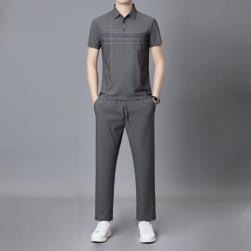 Firstview Men's Summer Short-Sleeve T-Shirt & Casual Pants Set FV26C1092