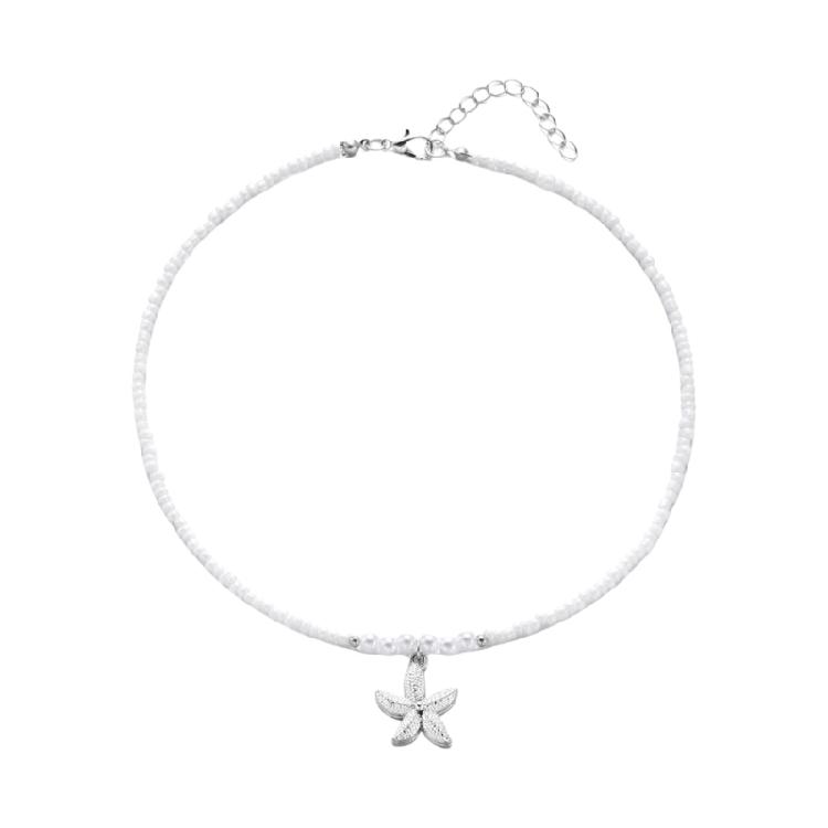 Adjustable Bohemian Starfish Necklace Pearls Bead Designs 4 Styles for Women’s Casual and Evening Outfits