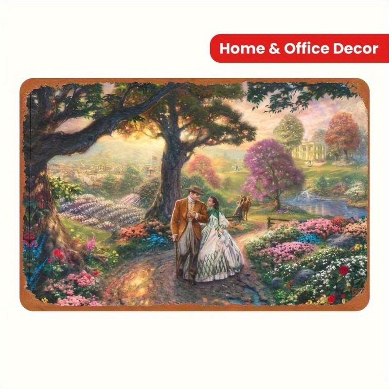 

Vintage Valentine s Day Metal Decorative Painting Gift for Couples Bedroom Living Room Cafe