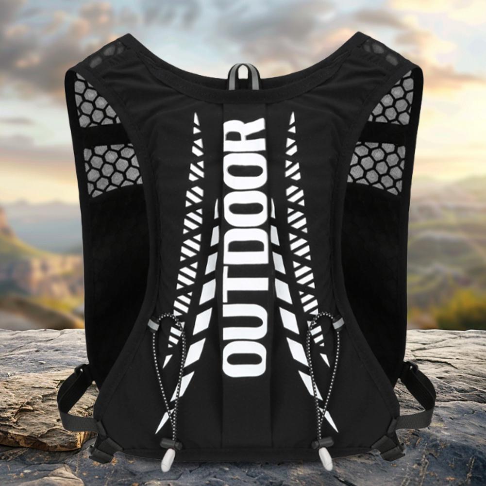 1PCS Ultra-Light Hydration Vest Adjustable Reflective Breathable with Pockets Unisex for Trail Running Marathon Hiking Cycling