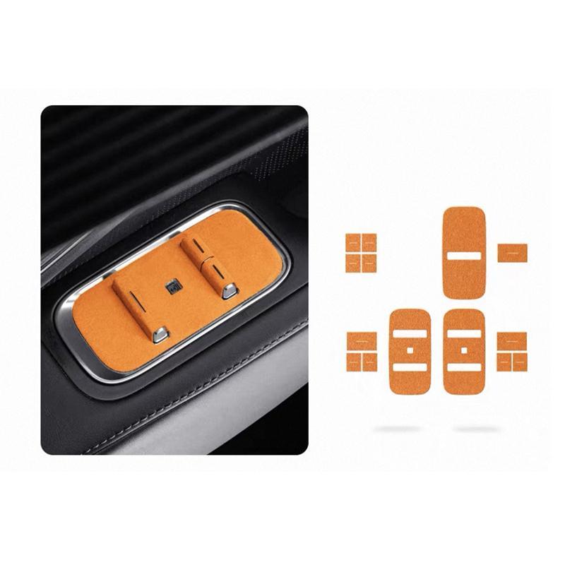 For Zeekr 8X 2026 Suede Glass Switch Window Lift Panel Trim Sticker Protection Stickers Car Accessories