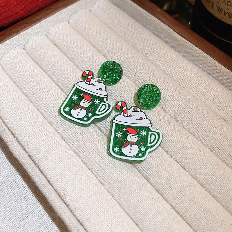 Christmas Asymmetrical Earrings: Bell, Bow, Santa Claus, Heart, Snowflake