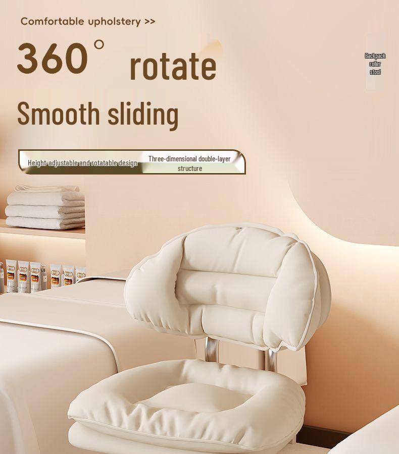 Reliable Beauty Stool Swivel Recliner with Casters for Home and Makeup