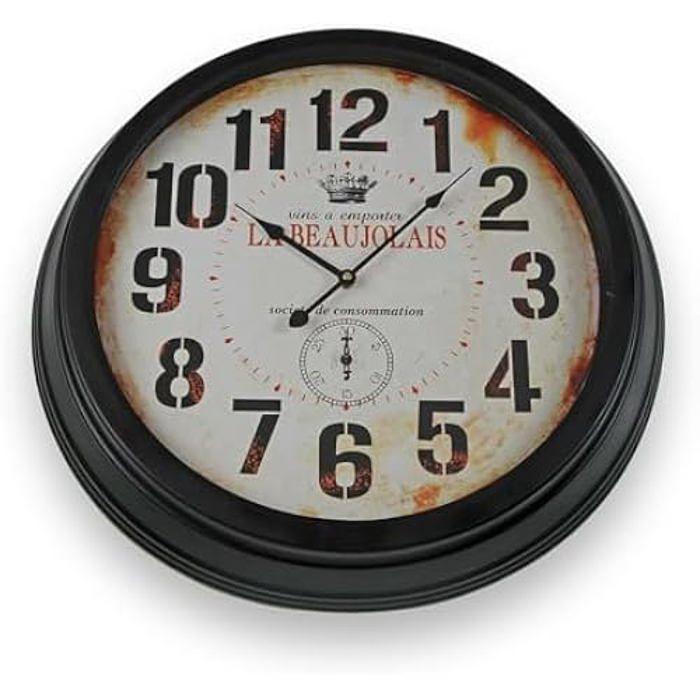 Horloge Murale - VERSA - Beaujolais - Métal - Multicolore - 59,5 cm