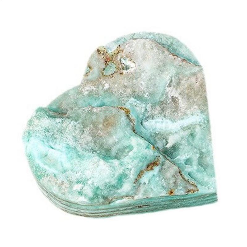 1PC Natürlicher Hemimorphit Kristall Herzform Blau Liebe Healing Reiki Stein Home Dekoration Geschenke