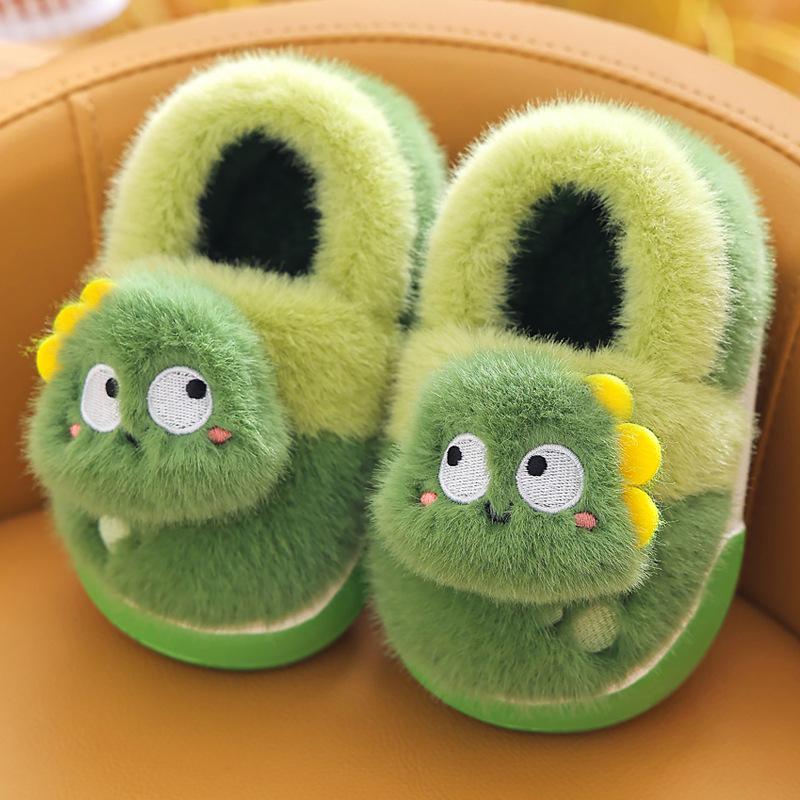 Children's Cute Rabbit Non-Slip Plush Slippers - Warm, Thick Sole, Heel-Covered, Available In Small, Medium, Large.