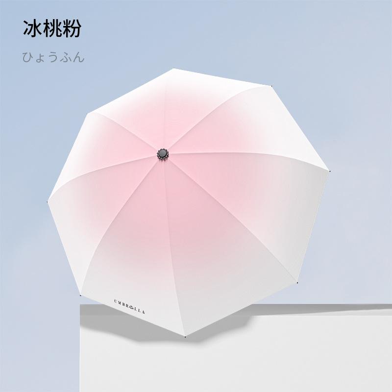 Parasol lady advanced sense gradual change automatic three-fold umbrella wind sun umbrella sun protection UV protection
