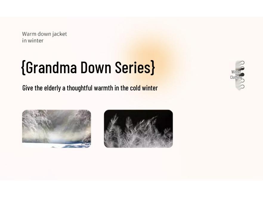 Stylish Warm Down Jacket for Middle-Aged Women - Hooded White Duck Coat for Winter 2025