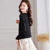 Women's 100% Mulberry Silk V-Neck Shawl Cardigan