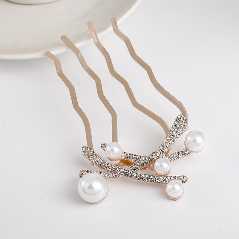 

Темпераментная простая заколка-пучок для волос: Металлическая заколка для волос и расческа для челки