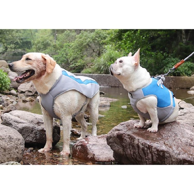 Pet Cooling Vest Sleeveless Summer Cooling Vest with Harness Buckle Anti-Lost