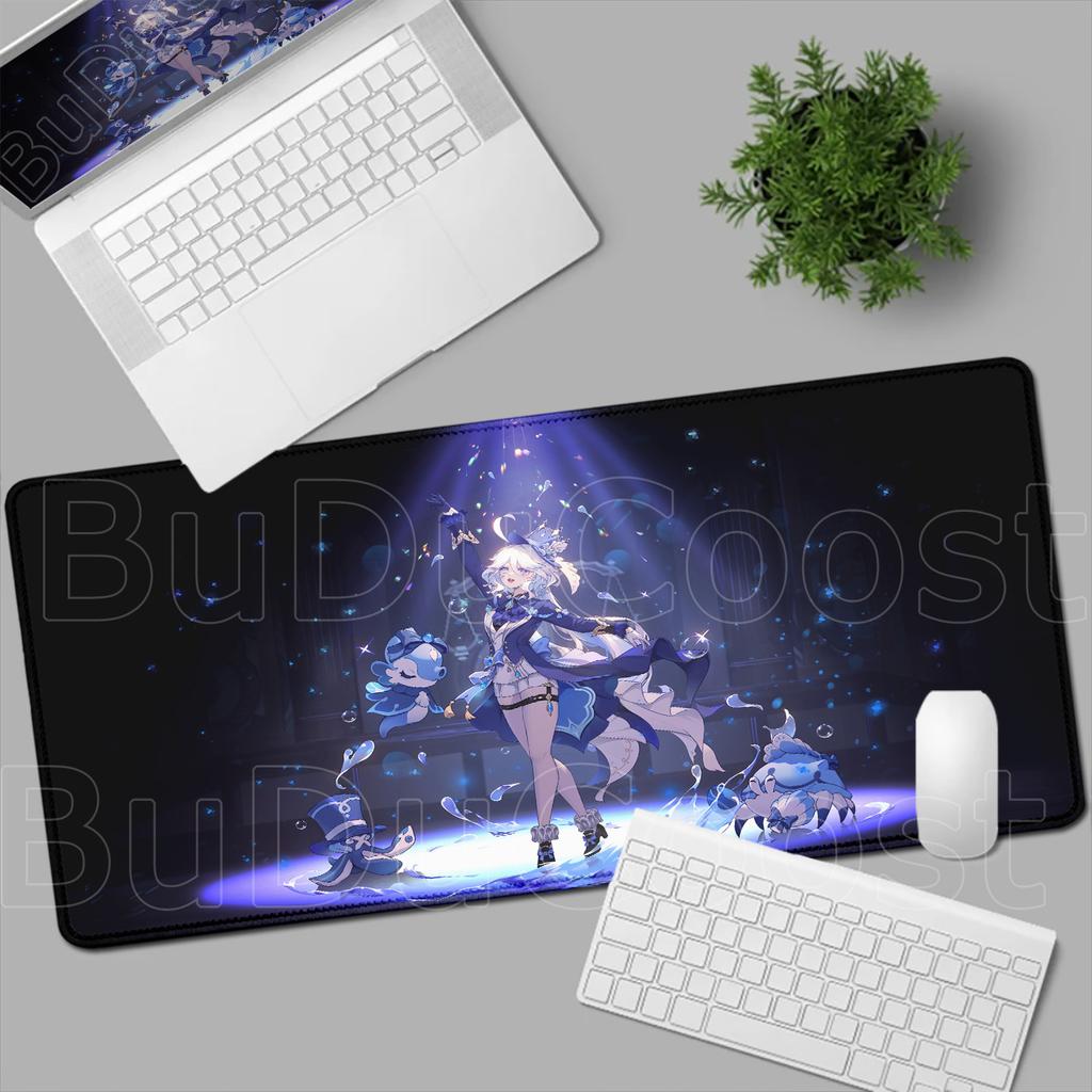 HD New Pretty Genshin Impact Furina Anime Mousepad Game Office PC Kawaii Girl Desk Mat Keyboard Mouse Pad Laptop Mice Mat Carpet