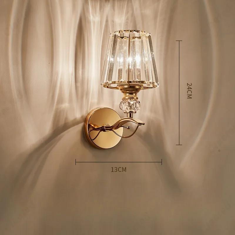 Creative LED Wall Lights Crystal Lampshades Bathroom Bedrooms Living Rooms Indoor Lighting Fixtures Wall Lights Home Decor