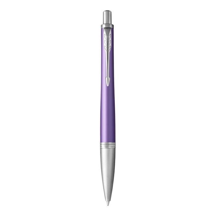 Parker URBAN PREMIUM Stylo Bille, violet, pointe moyenne, attributs chromés