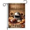 Autumn Garden Banner with Pumpkin Welcome, , Double-Sided Outdoor Thanksgiving Decoration for The Yard, Seasonal Small Sports Porch Ornament