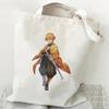 Japan Cartoon Comics Zenitsu Agatsuma Bedruckte Canvas-Tasche Große Kapazität Pendler-Tragetasche Lässige Umhängetasche für Damen 7563