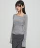 Peulleeoeob Layered Bustier Long Sleeve (Fl-105_Gray)