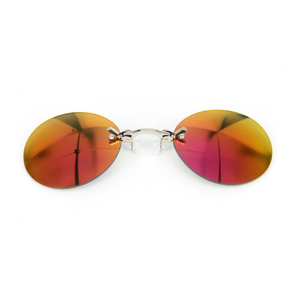 Fashion Photochromic Nose Sunglasses UV400 Anti-Reflective Clip On Sunglasses Clip On Design Frameless Eyeglasses Men Women