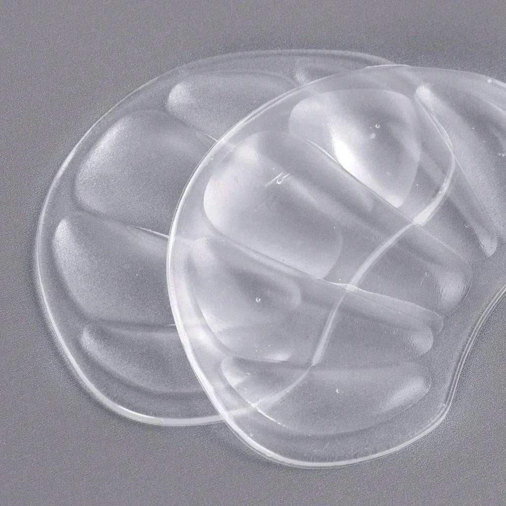 1 Pairs Clear Silicone Heel & Forefoot Cushion Pads Unisex Comfort for High Heels Sneakers Summer Wear (Lightweight Breathable)