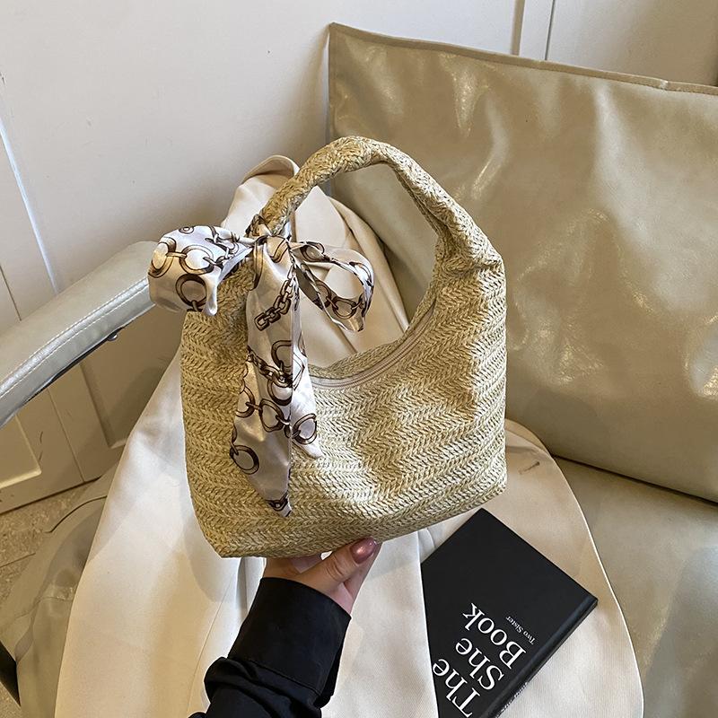 

Summer ins simple woven bag women 2025 seaside vacation beach bag niche fashion casual shoulder bag simple