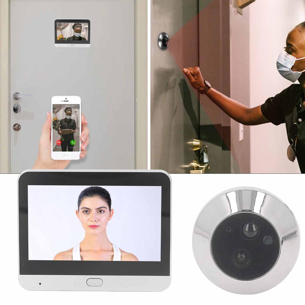 Digital Door Viewer 120 Degree Wide Angle Peephole Camera 1080P Automatic Snapshot with 4.3in  LCD Monitor for Home