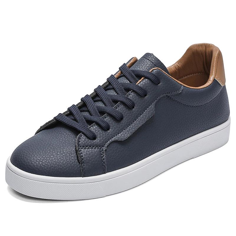 Spring 2026 Men's Versatile White Low-Top Casual Skate Shoes - Fashionable and Trendy for Youth