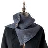 Cable Knit Wrap Button Scarf Winter Warm All-Matching Button Scarf Neck Protections Knit Neckerchief Windproof