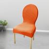European Round Back Chair Cover Seat Dining Table And Chair Solid Color Simple Sitting Surface Universal Elastic Stool For All Seasons