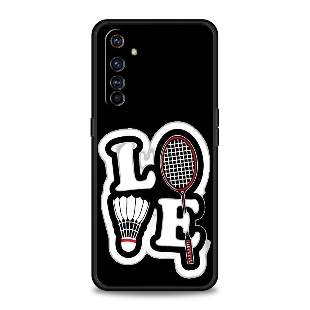 badminton Phone Case For Realme 13 12 10 9 8 7 GT3 GT5 GT2 Pro Plus 5G C21 C25 C35 GT Neo 2 3 3T 5 Cover