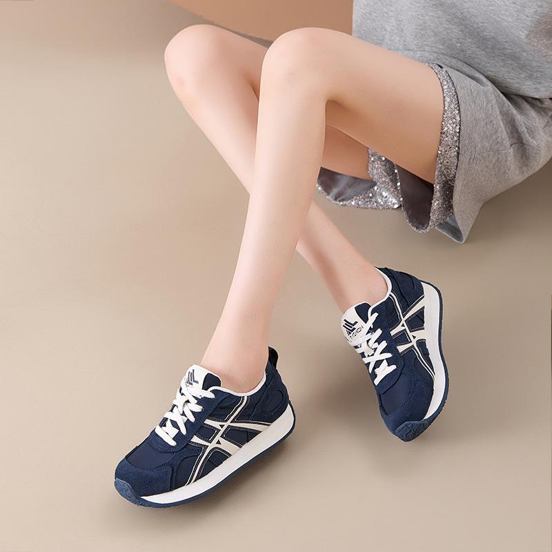 2025 Early Autumn New Forrest Gump Shoes Women's Casual Sports Dad Shoes Women's Platform Leather Breathable Comfortable Retro Jogging