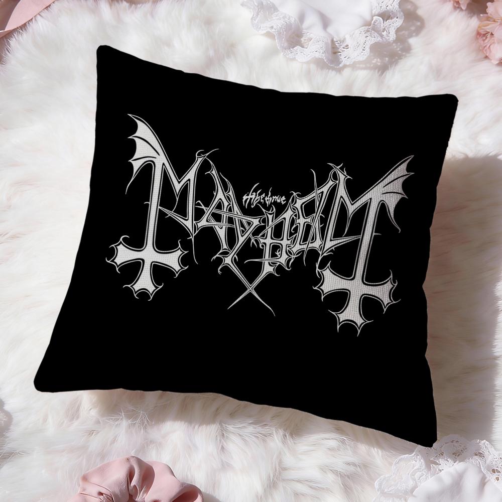 Band M-Mayhem Cushion Cover Premium Comfort Reversible Pillow Cove -Two in One Design for Any Room & Car Interior