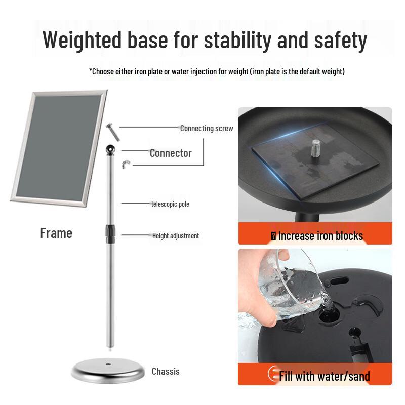 OEING A3 Stainless Steel Display Sign Stand