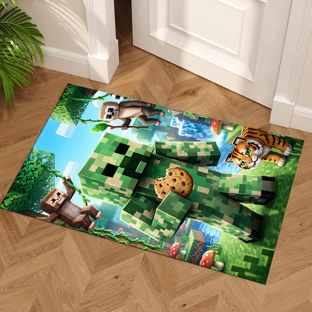 Minecraft Floor Mat Suitable for Decorate room Dormitory Balcony Hallway Anti-slip Rug Decorate Offices Wedding Party Gift