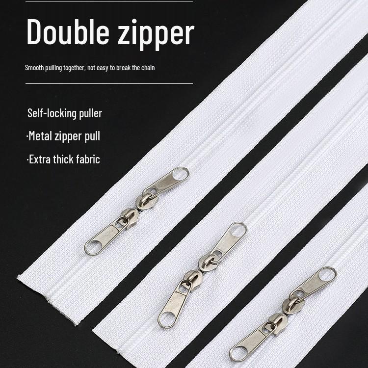 

Duvet Cover Zipper Replacement Kit: Long Zipper Strip & Head for Quilts Thick Single Head 0.5m Smooth